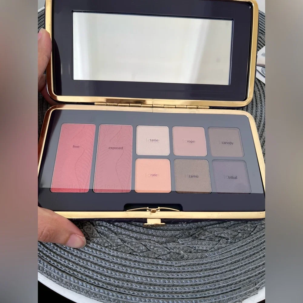 BUNDLE Tarte Amazon Escape Cheek Palette Eyeshadow Pouch